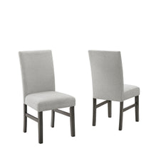 Selena Set of 2 Light Gray Fabric Parsons Dining Side Chairs