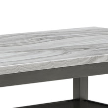 Selena 60" Gray Faux Marble Top Rectangular Dining Table