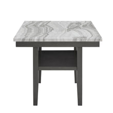 Selena 6-Piece 60" Rectangular Gray Faux Marble Dining Set