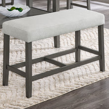 Selena 40" Light Gray Fabric Counter Height Bench