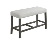 Selena 40" Light Gray Fabric Counter Height Bench