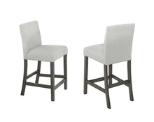 Selena Set of 2 Light Gray Fabric Counter Height Chairs