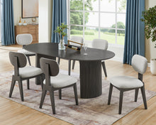 Valencia 7-Piece 80" Oval Gray Oak Finish Dining Set
