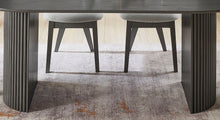 Valencia 80" Oval Gray Oak Finish Dining Table