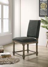 Everton Set of 2 Gray Fabric Dining Chair