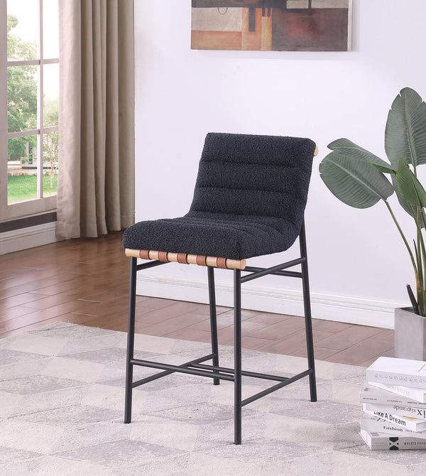 Lahni Black Boucle Fabric Counter Height Chair (Fully Assembled)
