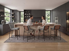 Lahni Set of 4 Gray Boucle Fabric Counter Height Stools[NA:10]