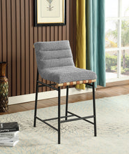 Lahni Gray Boucle Fabric Counter Height Chair (Fully Assembled)