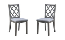 Carlisle Set of 2 Gray Finish Cross Back Side Dining Chair