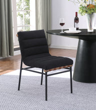 Lahni Set of 2 Black Boucle Fabric Chair