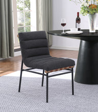 Lahni Set of 2 Dark Gray Boucle Fabric Chair