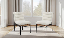 Lahni Set of 2 White Boucle Fabric Chair