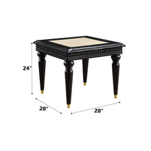 Tayden - End Table - Marble Top & Black Finish