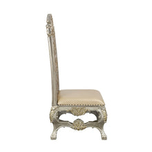 Danae - Side Chair (Set of 2) - Synthetic Leather , Champagne & Gold