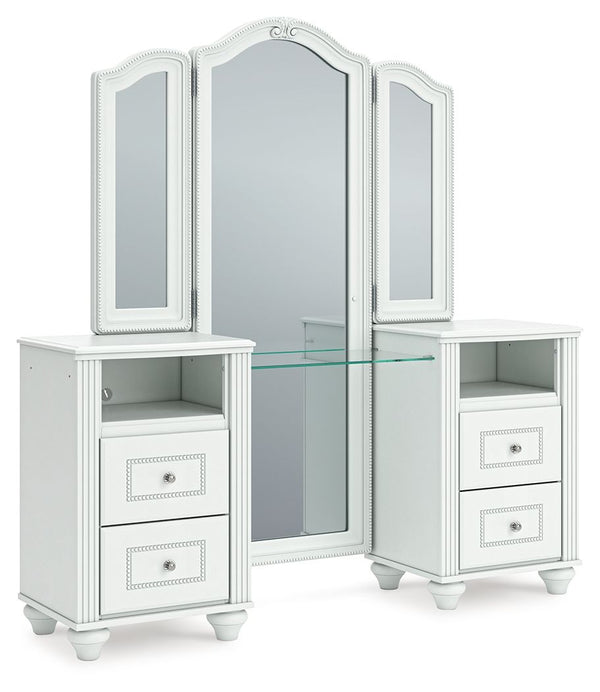 Kozlani Vanity With Mirror White