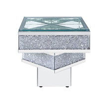 Noralie - 24" X 24" End Table - Mirrored & Faux Diamonds