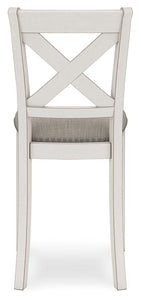 Robbinsdale - Antique White - Upholstered Barstool (Set of 2)