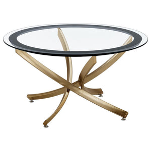 Brooke - Round Glass Top Coffee Table Set