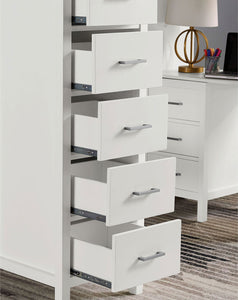 Cassidy - Twin Loft Bed With Drawers - White