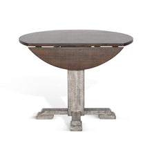 Homestead Hills - Drop Leaf Round Table - Tobacco Leaf / Alpine Gray