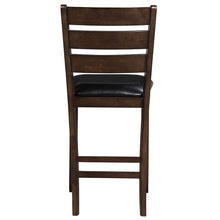 Urbana - Counter Height Chair (Set of 2) - Black Synthetic Leather & Espresso