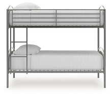 Lanceburg - 3 Pc. - Twin Over Twin Bunk Bed And 2 Mattresses - Gray