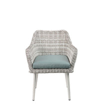 Tashay - 3 Piece Patio Bistro Set - Green Fabric & Beige Wicker