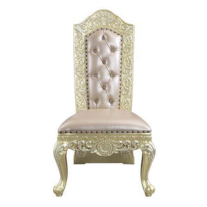 Vatican - Side Chair (Set of 2) - PU & Champagne Silver Finish