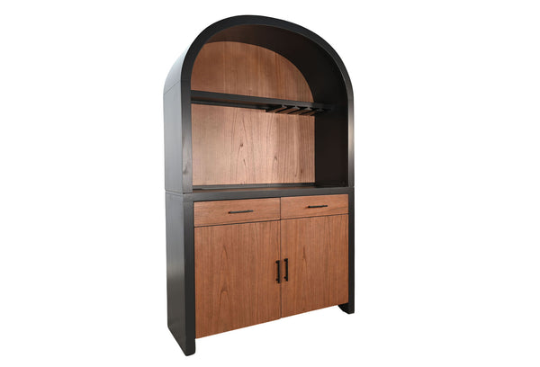 Arch Cabinet Coffee / Wine Bar Black Magic / Cinder