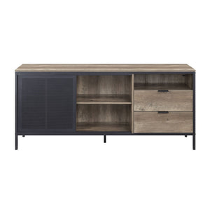Nantan - 28" TV Stand - Rustic Oak & Black