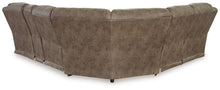 Ravenel - 3-Piece Power Reclining Sectional With Raf Power Reclining Loveseat With Console - Faux Leather - Fossil