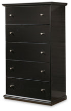 Maribel - Black - Five Drawer Chest