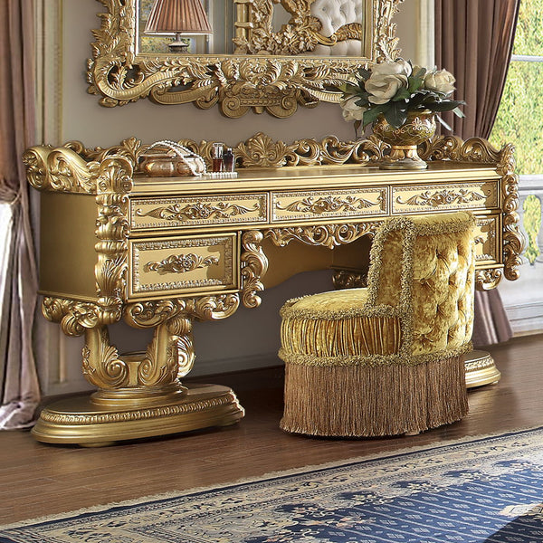 Bernadette Vanity Desk Gold
