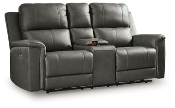 Bleckley - Power Reclining Loveseat With Console / Adjustable Headrest