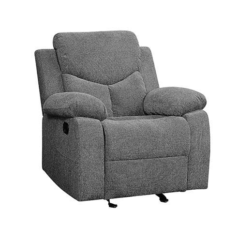Kalen Motion Glider Recliner Gray Chenille