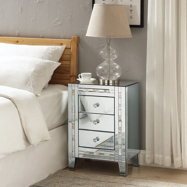 Nasa Accent Table Mirrored & Mother Pearl