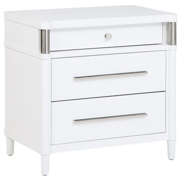 Gracemont - 3-Drawer Bedroom Nightstand Bedside Table - White