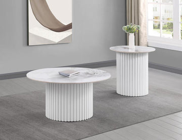 Rowena - Faux Marble Coffee Table Set