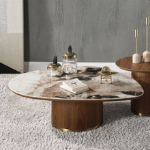 Willene - Coffee Table With Ceramic Top - Walnut