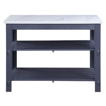 Enapay - Kitchen Island - Marble Top Top & Gray
