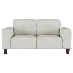 Deerhurst - Upholstered Track Arm Tufted Loveseat - Greige