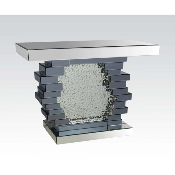 Nysa 47" X 14" Console Table Mirrored & Faux Crystals