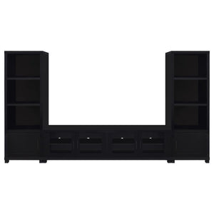 Jupiter - 3 Piece Entertainment Center TV Stand - Black