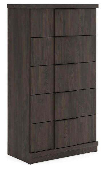 Shaehartin - Five Drawer Chest - Dark Brown