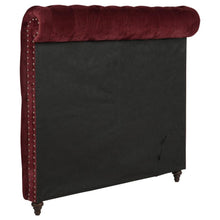 Devon - Upholstered Full Headboard - Wine Red