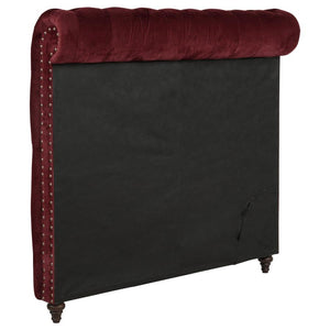 Devon - Upholstered Full Headboard - Wine Red