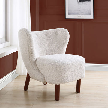 Zusud - Accent Chair - White Teddy Sherpa