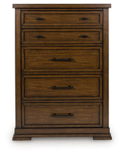 Taffenbrook - Medium Brown - Five Drawer Chest