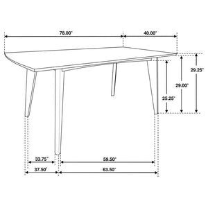 Malone - Rectangular Wood Dining Table - Dark Walnut