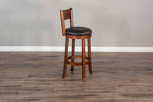 Tuscany - 30" Swivel Barstool With Cushion Seat & Back (Set of 2) - Vintage Mocha / Black